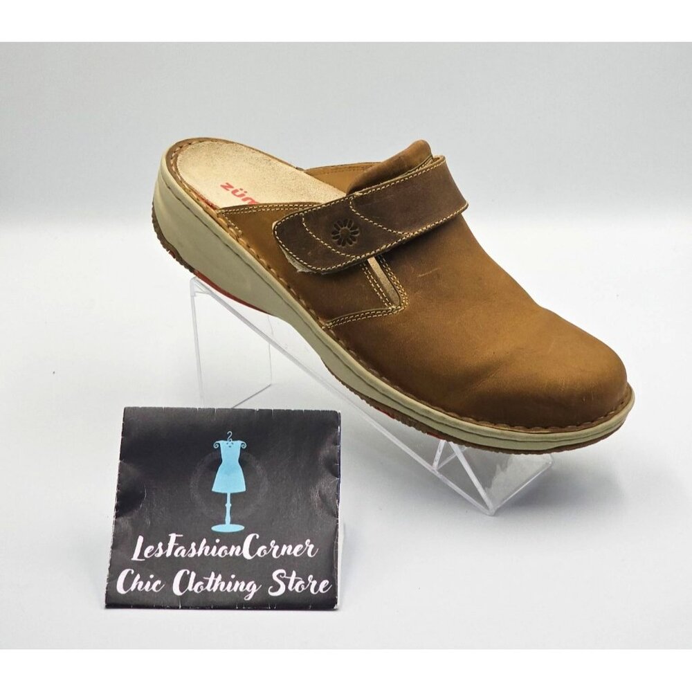 Zumfoot Women's Brown Leather  Slip-On Clog Size 11.5 (42M) 2534 - Picture 14 of 16